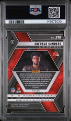 Graded 2025 Panini Mosaic Shedeur Sanders #290 Green Rookie RC Football Card PSA 10 Gem Mint