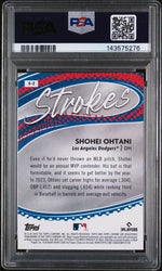 Graded 2024 Topps Chrome Shohei Ohtani #S2 Strokes Baseball Card PSA 9 Mint