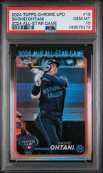 Graded 2024 Topps Chrome Update Shohei Ohtani #18 2024 All Star Game Baseball Card PSA 10 Gem Mint