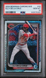 Graded 2024 Bowman Chrome Mega Box Elly De La Cruz #42 Rookie RC Baseball Card PSA 10 Gem Mint