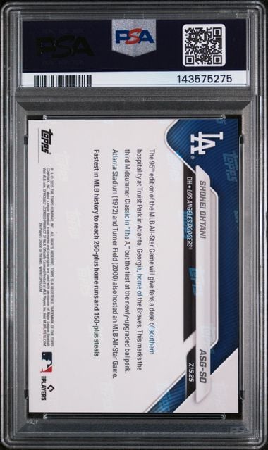 Graded 2025 Topps Now ASG Shohei Ohtani #SO Baseball Card PSA 10 Gem Mint