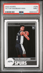 Graded 2023 Panini Hoops Victor Wembanyama #298 Rookie RC Basketball Card PSA 9 Mint