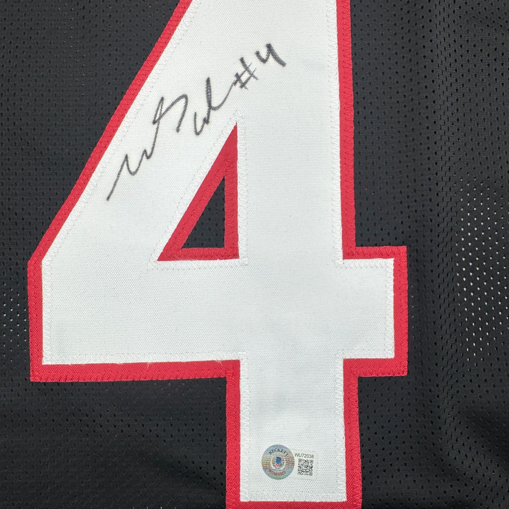 Autographed/Signed James Cook Georgia Black College Football Jersey Beckett BAS COA (ONLINE ORDER ONLY)