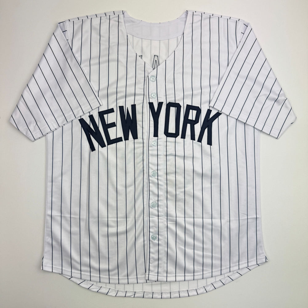 Autographed/Signed Steve Sax New York Pinstripe Baseball Jersey JSA COA