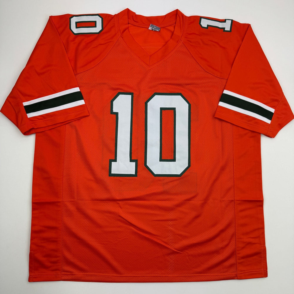 Autographed/Signed Malachi Toney Miami Orange College Football Jersey JSA COA