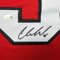 Autographed/Signed Cory Schneider New Jersey NJ Red Hockey Jersey JSA COA
