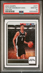 Graded 2023 Panini Hoops Victor Wembanyama #277 Winter Rookie RC Basketball Card PSA 10 Gem Mint