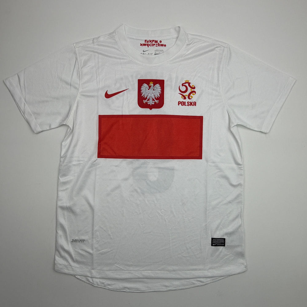 Autographed/Signed Robert Lewandowski Poland White Soccer Futbol Jersey Beckett BAS COA