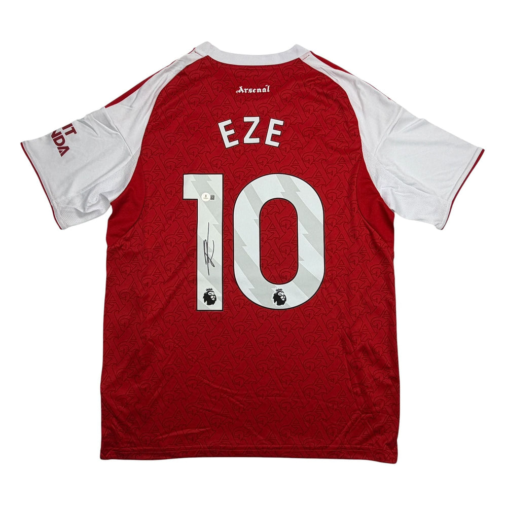 Autographed/Signed Eberechi Eze Arsenal Red Soccer Futbol Jersey Beckett BAS COA
