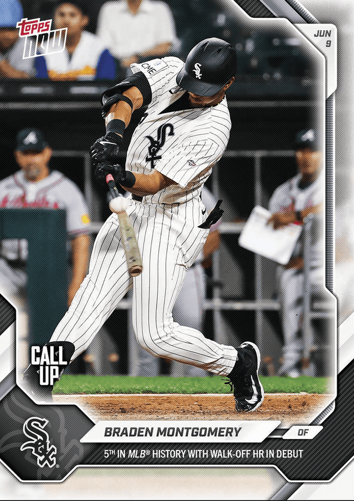 2026 Topps Now Braden Montgomery #311 5th in MLB History with Walk Off Home Run in Debut Chicago White Sox Rookie RC Baseball Card (ONLINE ORDER ONLY)