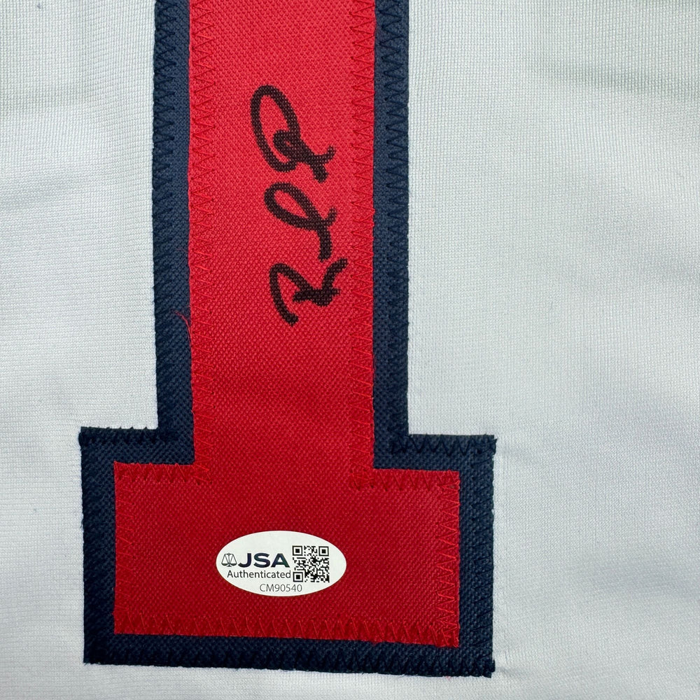 Autographed/Signed Rafael Furcal Atlanta White Baseball Jersey JSA COA