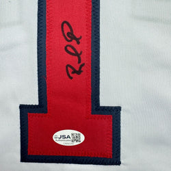 Autographed/Signed Rafael Furcal Atlanta White Baseball Jersey JSA COA
