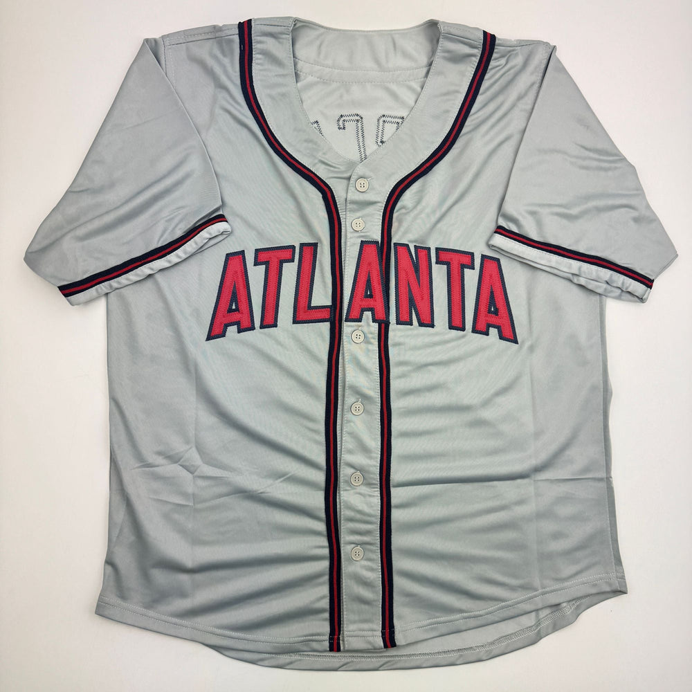 Autographed/Signed Rafael Furcal Atlanta Grey Baseball Jersey JSA COA