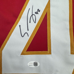 Autographed/Signed Gustav Forsling Florida Red Hockey Jersey JSA COA