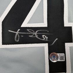 Autographed/Signed Freddy Garcia Chicago Grey Baseball Jersey Beckett BAS COA