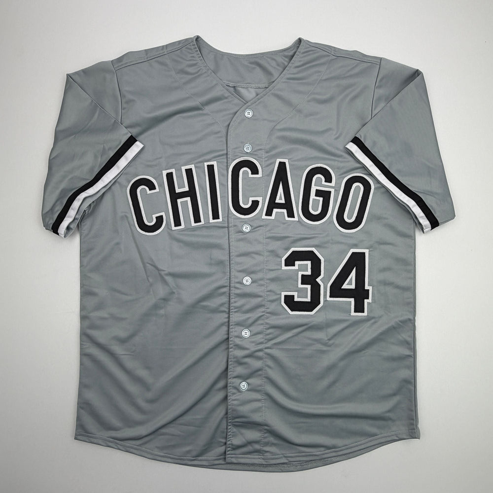 Autographed/Signed Freddy Garcia Chicago Grey Baseball Jersey Beckett BAS COA