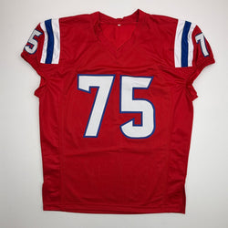 Autographed/Signed Vince Wilfork New England Red Retro Pro Cut Football Jersey JSA COA