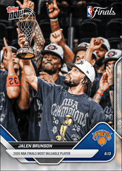2025 Topps Now Jalen Brunson #339 2026 NBA Finals Most Valuable Player New York Knicks Basketball Card (ONLINE ORDER ONLY)