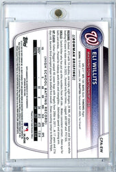 2025 Topps Bowman Chrome Eli Willits #CPAEW 1st Bowman Auto Rookie RC Baseball Card