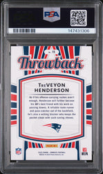 Graded 2025 Panini Donruss TreVeyon Henderson #19 Rated Rookies Throwback Rookie RC Football Card PSA 10 Gem Mint