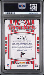 Graded 2025 Panini Donruss Jalon Walker #29 Rated Rookies Throwback Rookie RC Football Card PSA 9 Mint