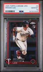 Graded 2025 Topps Chrome Update Brooks Lee #6 Rookie RC Baseball Card PSA 10 Gem Mint