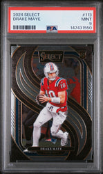 Graded 2024 Panini Select Drake Maye #113 Rookie RC Football Card PSA 9 Mint