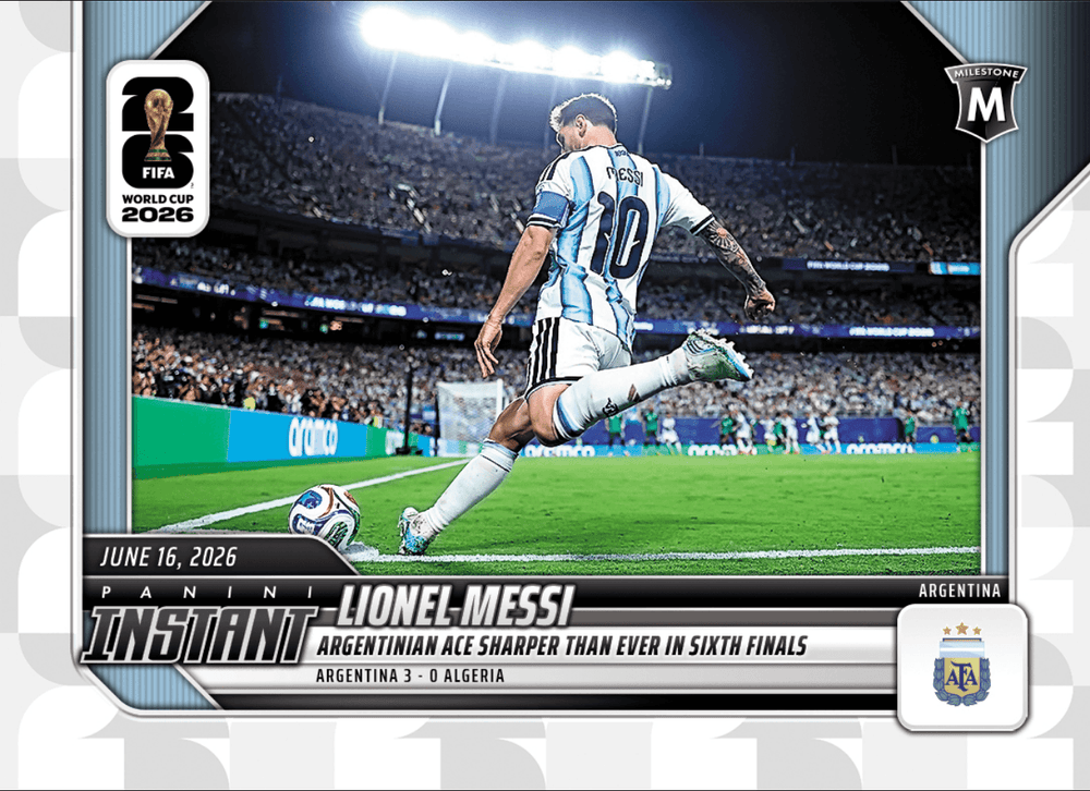 2026 Panini Instant FIFA World Cup Lionel Messi #45 Argentinian Ace Sharper Than Ever in Sixth Finals Argentina Soccer Card (ONLINE ORDER ONLY)