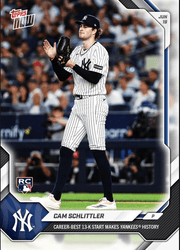2026 Topps Now Cam Schlittler #355 Career Best 13K Start Makes Yankees History New York Yankees Rookie RC Baseball Card (ONLINE ORDER ONLY)