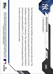 2026 Topps Now Cam Schlittler #355 Career Best 13K Start Makes Yankees History New York Yankees Rookie RC Baseball Card (ONLINE ORDER ONLY)