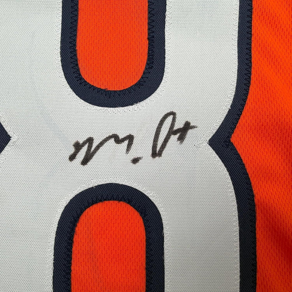 Framed Autographed/Signed Montez Sweat 35x39 Chicago Orange Pro Cut Football Jersey JSA COA