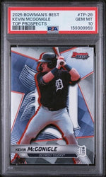 Graded 2025 Topps Bowman's Best Kevin McGonigle #TP28 Top Prospects Rookie RC Baseball Card PSA 10 Gem Mint