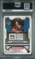 Graded 2023 Panini Prizm Monopoly Jalen Brunson #59 Gold Millionaire Shimmer /500 Basketball Card PSA 10 Gem Mint