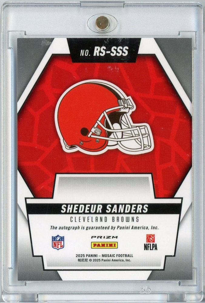 2025 Panini Mosaic Shedeur Sanders #RSSSS Rookie Scripts Auto Rookie RC Football Card