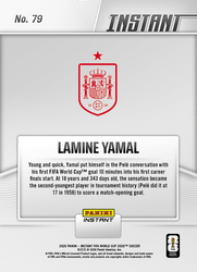 2026 Panini Instant FIFA World Cup Lamine Yamal #79 Heir Apparent Opens Account Royally Fast Spain Soccer Card (ONLINE ORDER ONLY)