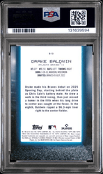 Graded 2025 Topps Finest Drake Baldwin #D13 Debut Blue Refractor /99 Rookie RC Baseball Card PSA 10 Gem Mint