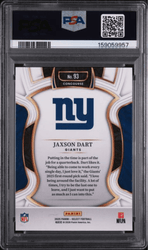 Graded 2025 Panini Select Jaxson Dart #93 Rookie RC Football Card PSA 10 Gem Mint