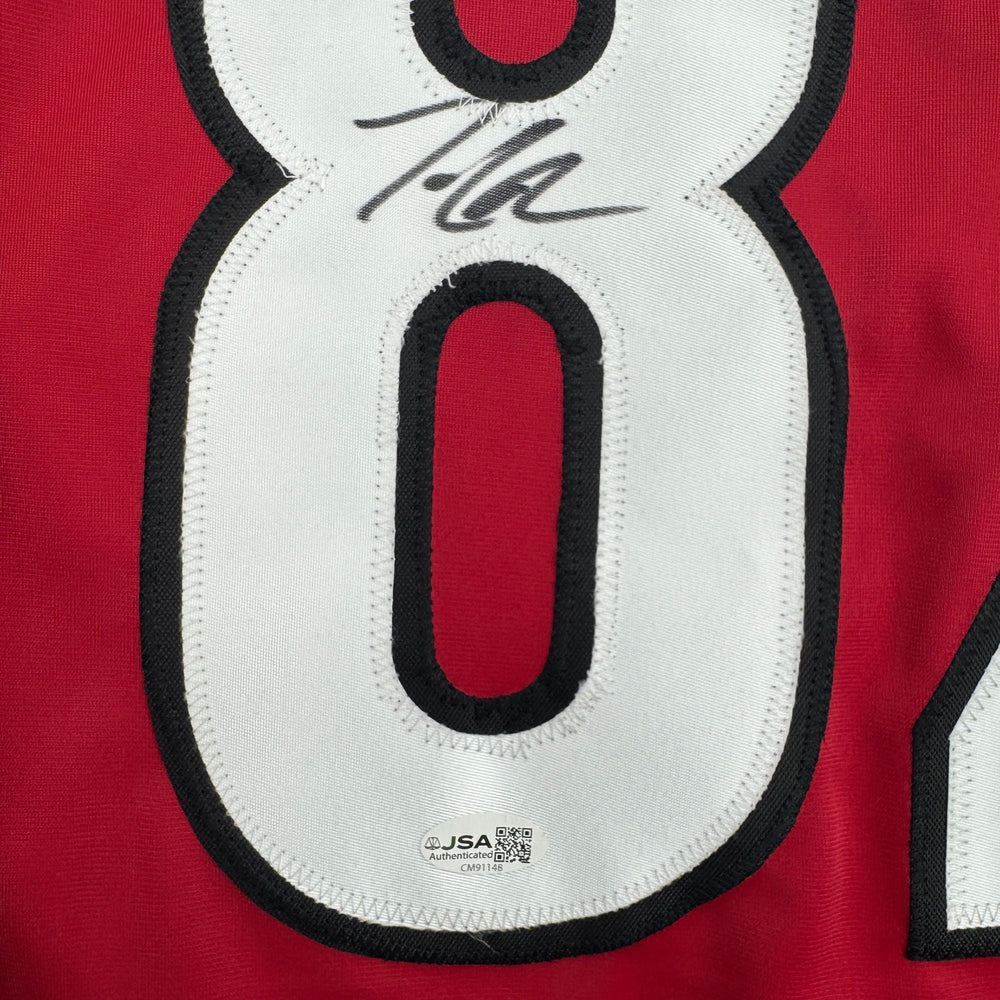 Autographed/Signed Jesperi Kotkaniemi Carolina Red Hockey Jersey Beckett BAS COA