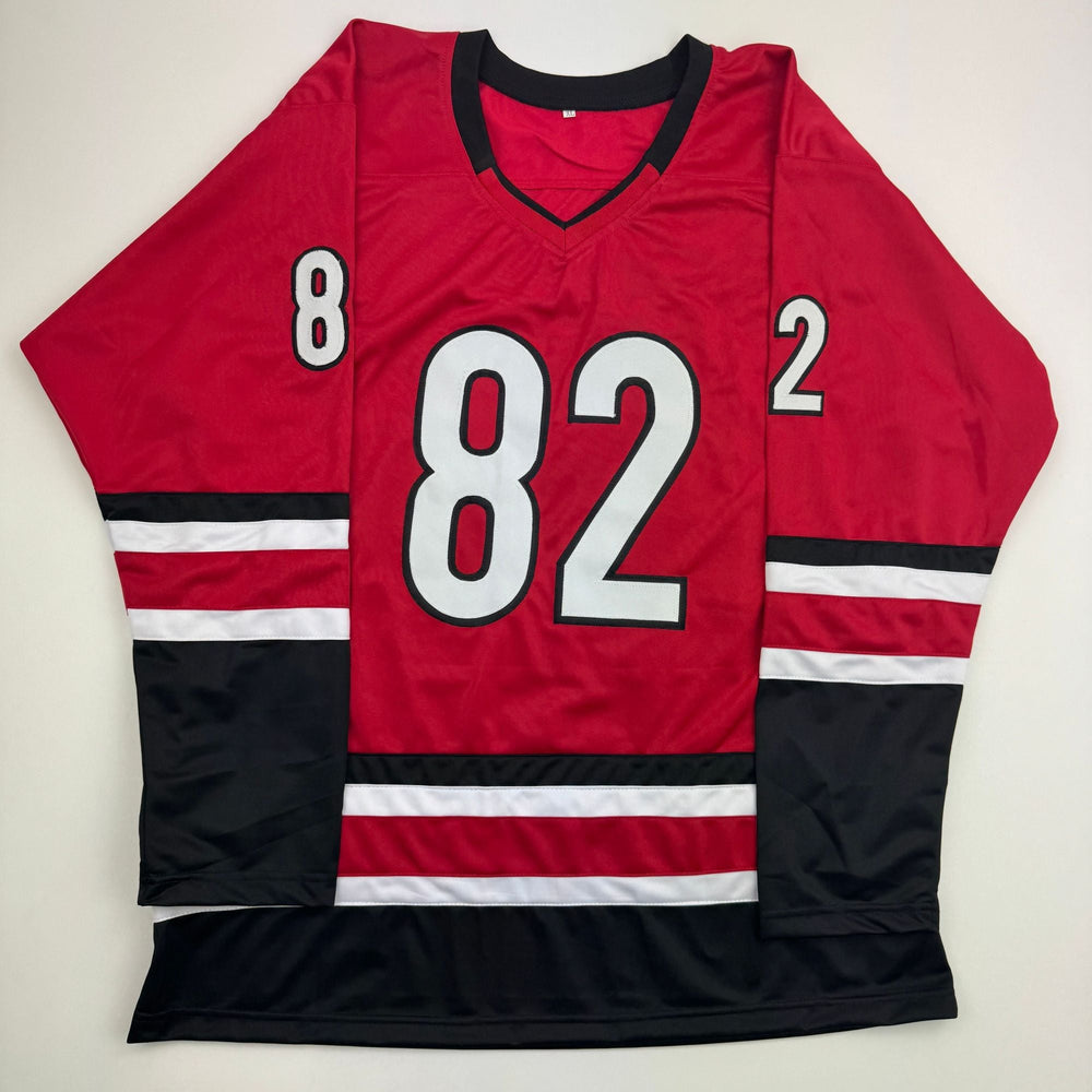 Autographed/Signed Jesperi Kotkaniemi Carolina Red Hockey Jersey Beckett BAS COA