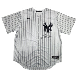 Autographed/Signed Jasson Dominguez New York Yankees Pinstripe Authentic Baseball Jersey Fanatics & MLB COA