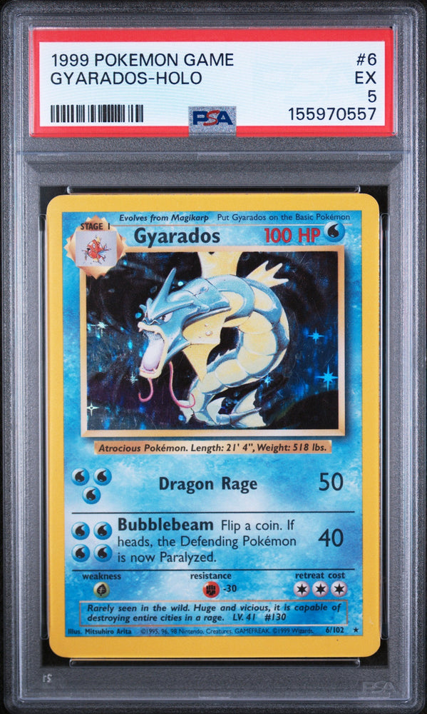 Graded 1999 Pokemon Game Gyarados-Holo #6 Trading Card Game PSA 5 Excellent