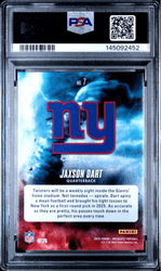 Graded 2025 Panini Absolute Jaxson Dart #7 By Storm Rookie RC Football Card PSA 10 Gem Mint