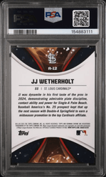 Graded 2025 Topps Bowman Draft JJ Wetherholt #A12 Axis Rookie RC Baseball Card PSA 9 Mint