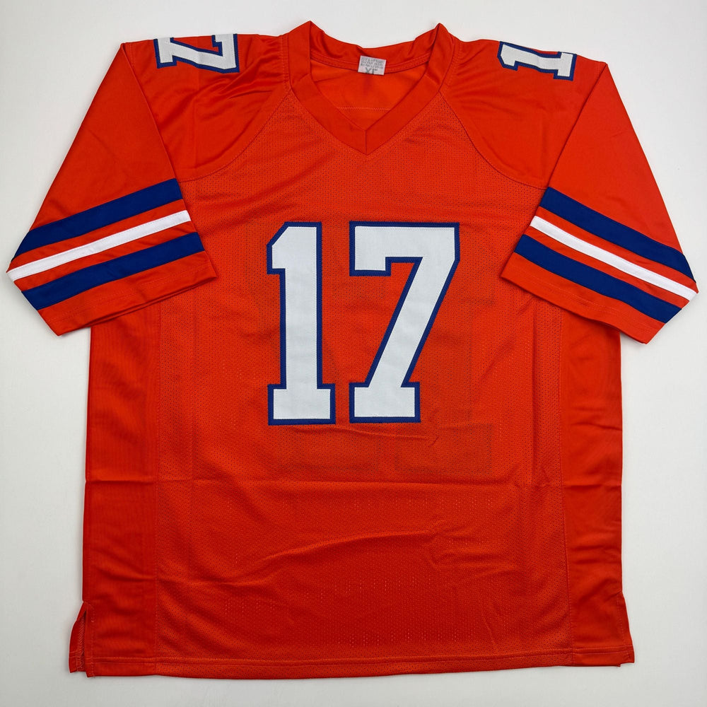 Autographed/Signed Jaylen Waddle Denver Retro Orange Football Jersey JSA COA