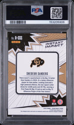 Graded 2025 Panini Prizm Draft Picks Shedeur Sanders #II-SSS Instant Impact Rookie RC Football Card PSA 10 Gem Mint