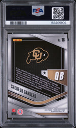 Graded 2025 Panini Prizm Draft Picks Shedeur Sanders #18 Trophy Hunting Rookie RC Football Card PSA 9 Mint