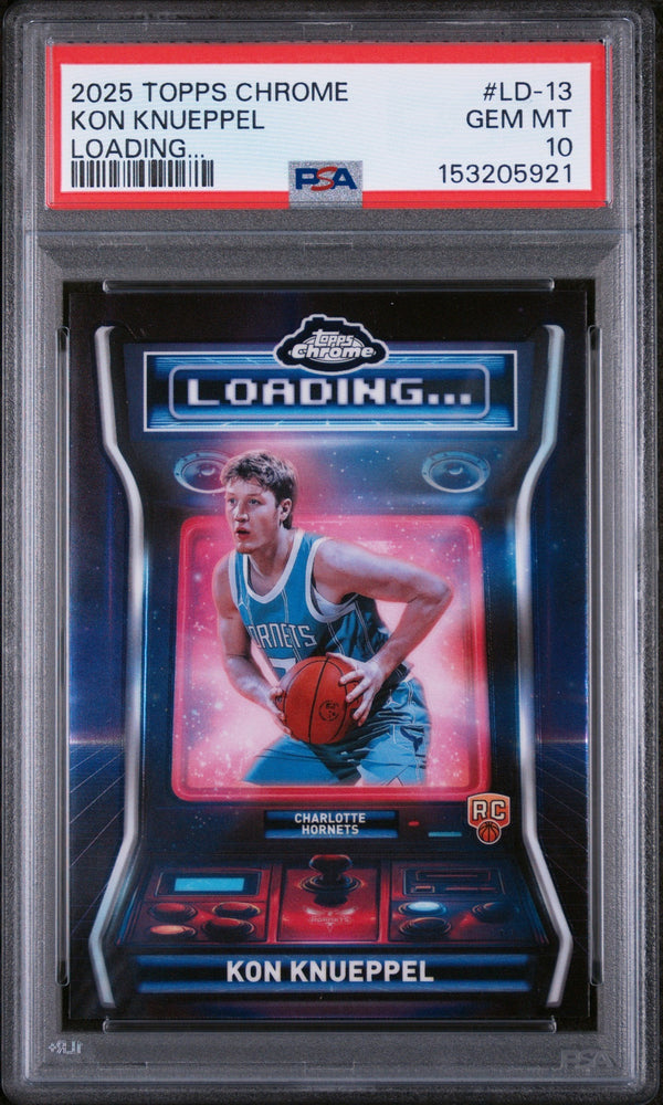 Graded 2025 Topps Chrome Kon Knueppel #LD-13 Loading Rookie RC Basketball Card PSA 10 Gem Mint