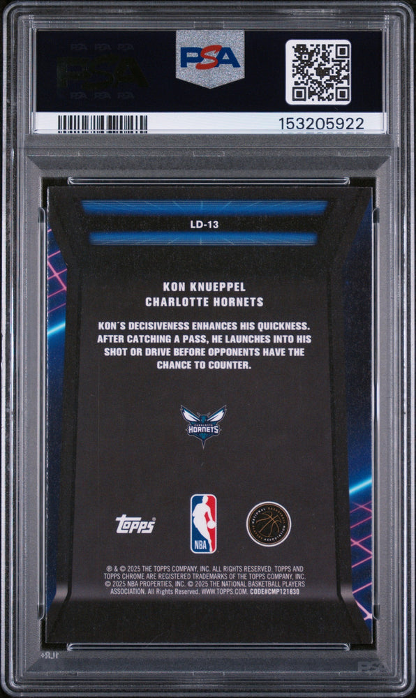 Graded 2025 Topps Chrome Kon Knueppel #LD-13 Loading Rookie RC Basketball Card PSA 9 Mint