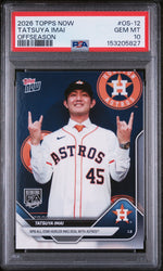 Graded 2026 Topps Now Tatsuya Imai #OS-12 Rookie RC Baseball Card PSA 10 Gem Mint