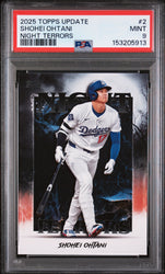 Graded 2025 Topps Update Shohei Ohtani #NT-2 Night Terrors Baseball Card PSA 9 Mint